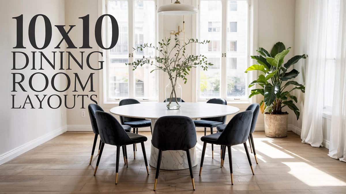 10x10 Dining Room Layouts With Table Placement Tips