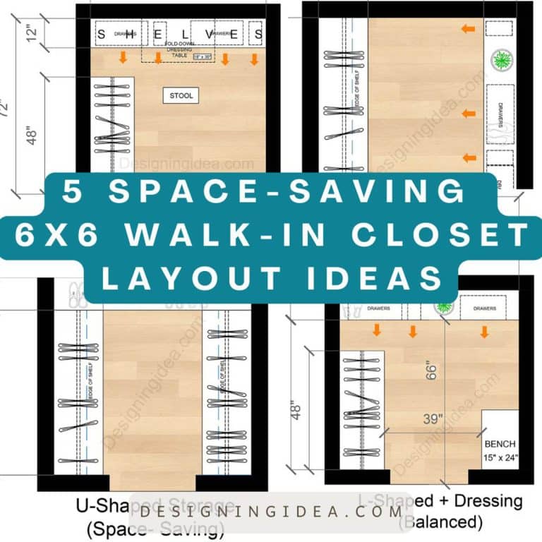 6×6 Walk-In Closet Layout Ideas To Maximize Storage And Floor Space