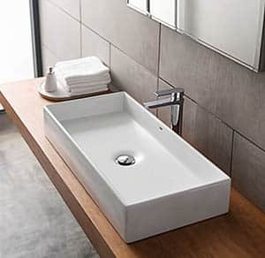 Bathroom trough sink