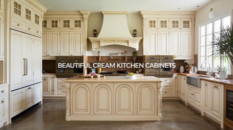 17 Beautiful Cream Kitchen Cabinets (Design Ideas)