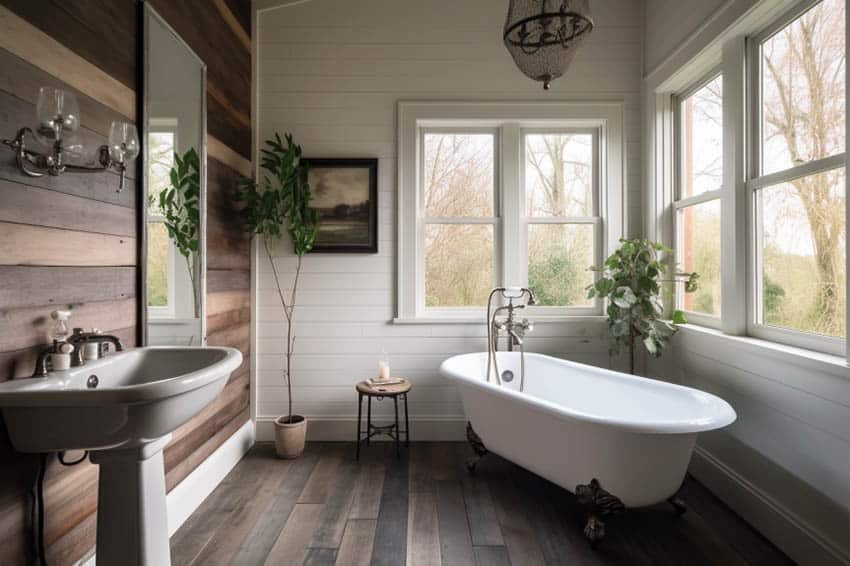 Wood and painted planks