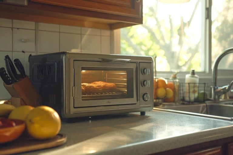 kitchen with toaster on countertop