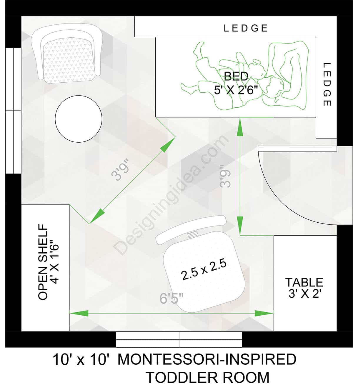 Montessori-Inspired Toddler Bedroom