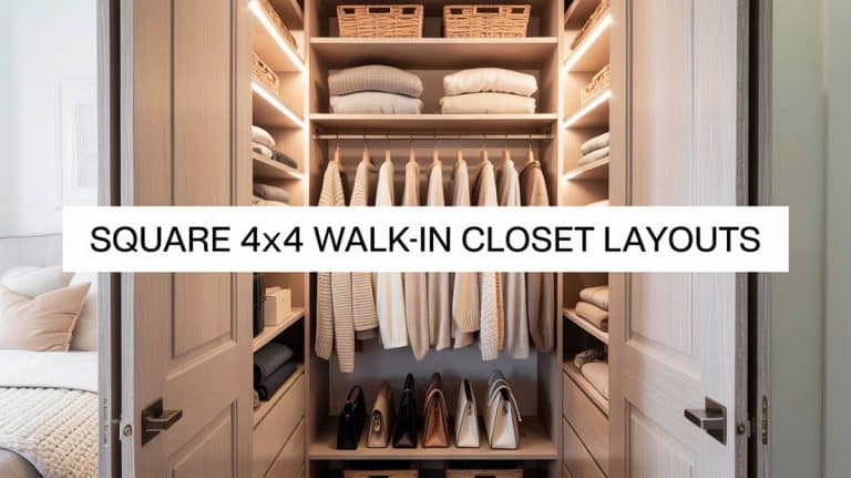 Square 4×4 Walk-in Closet Layouts For Organized Living