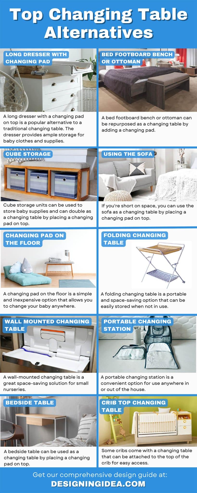 Top alternatives to a diaper baby table