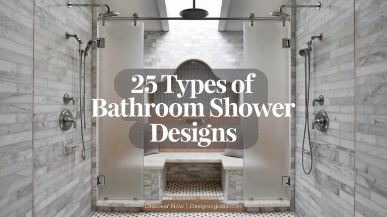 25 Types of Bathroom Showers With Different Materials & Designs
