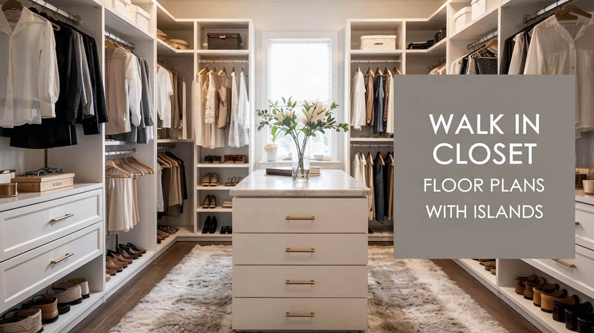 Walk in Closet Floor Plans with Islands
