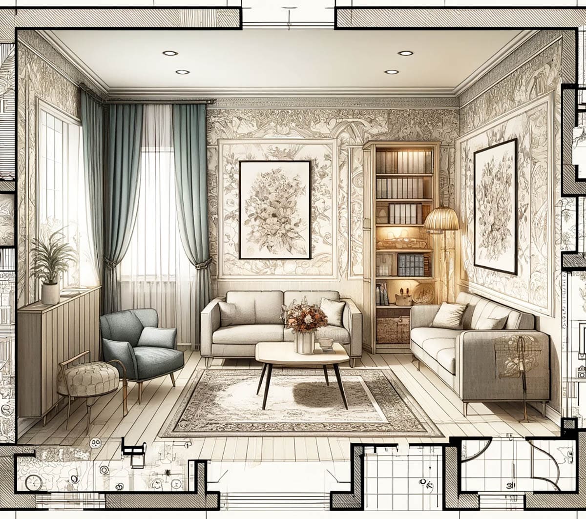 Wallpaper room plan